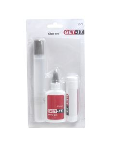 Set me ngjitës letre, polipropilen, 18 cm, mikse, 3 copë