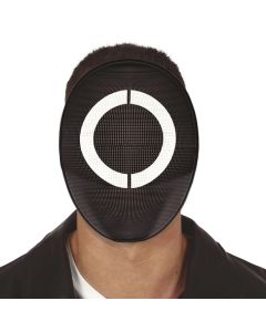 Halloween mask for adults, Circle, Squid Game, PVC, 13x20 cm, black, 1 piece