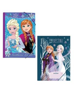 Dosje e thjeshtë me llastik, Frozen, karton, 29.7x21 cm, blu, 1 copë