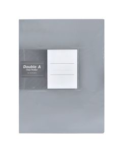 Dosje A4 me zarfa, Double A, plastikë, 21x29.7 cm, gri, 1 copë