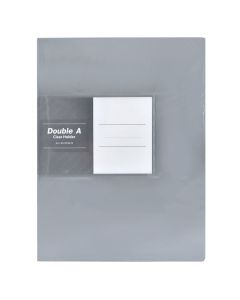 Dosje A4 me zarfa, Double A, plastikë, 21x29.7 cm, gri, 1 copë