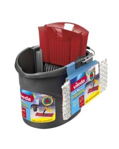 Set kovë pastrimi, mop dhe kovë, Vileda, gri, 1 copë
