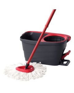 Set mop dhe kove mekanike, Vileda, Tubo smart, 10 lt, gri/kuqe, 1 copë