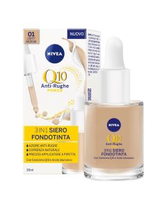 Fondatinë, make up, Nivea, Q10, 3 në 1, 01 light, antirrudhë, 1 copë