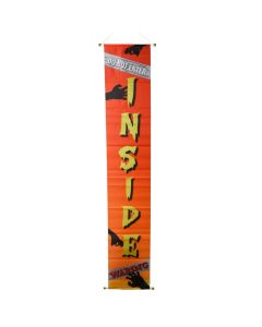 Halloween flag, plastic and polyester, mixed, 17.5x18.5 cm, 1 piece
