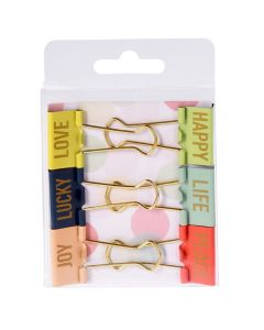Paper clips, 25 mm, 6 pieces, metal, 1 pack