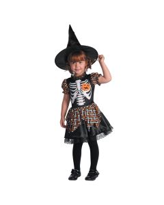 Kostum Halloween për femra, "Skeleton witch",80-92 cm, zi