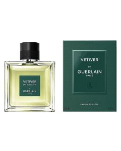 Eau de toilette (EDT) for men, Guerlain, Vetiver, EDT 100 ml, glass and metal, green, 1 piece