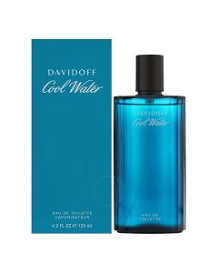 Eau de toilette (EDT) for men, Davidoff, Cool Water, edt 125 ml, glass and metal, blue, 1 piece