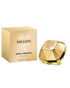 Parfum per femra, Paco Rabanne, Lady Million, EDP, 30 ml, qelq dhe metal, floriri, 1 copë