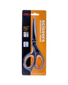 Gërshërë, Expert, Deli, inoks, plastikë dhe gomë, 16.5x6.3x1 cm, e zezë, e verdhë dhe gri, 1 copë