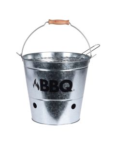 BBQ Tourist charcoal grill in a bucket, 26cm, silver
