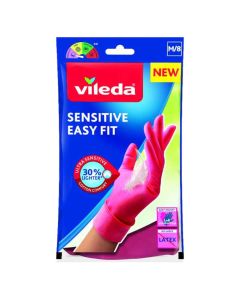 Doreza pastrimi, Vileda, M/8, latex, Easy Fit, e kuqe, 1 palë
