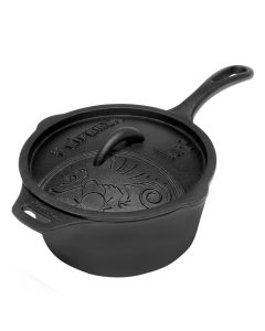 cost iron sauce pan with lid, Petromax, 2 lt, 1 piece