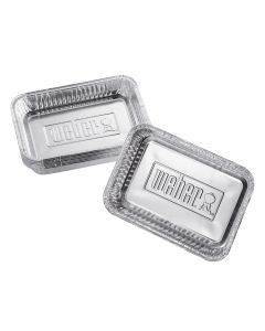 Weber Aluminum Drip Pans, 5 x 1.4 x 7.5 Inches, Set of 10