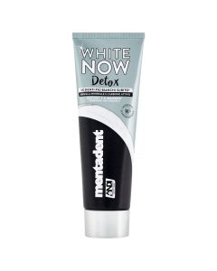 Toothpaste, Mentadent, White now detox, black, 75 ml, 1 piece