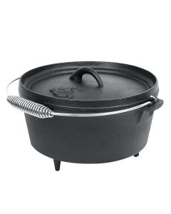Dutch pot with lid, El Fuego, cast iron, 11.28 lt, Ø 35.6, 44.2x18.8x40 cm, 13.8 kg, black, 1 piece