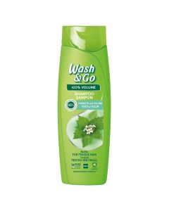 Shampo flokësh për volum, me efekt forcues, Wash & Go, plastikë, 360 ml, e gjelbër, 1 copë