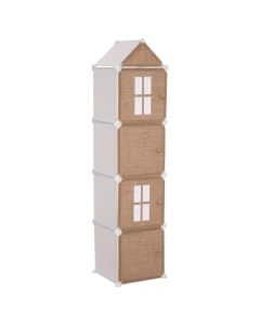 Column-shaped storage, plastic, 140x34x32 cm, brown, 1 piece