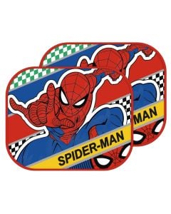 Mbrojtëse dielli për fëmijë, për makinë, Disney, Spiderman, poliestër, 37x45 cm, 2 copë, 1 pako