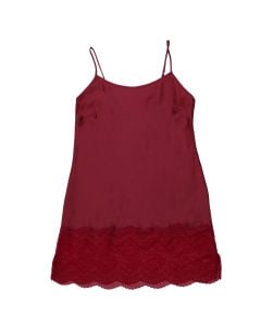 Dress with straps, satin, for sleeping, red, 1 piece