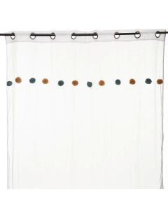 Perde për dhomë fëmijësh, poliestër, 240x140 cm, e bardhë, 1 copë
