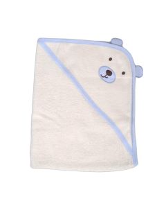 Hooded towel for babies, Cangaroo, cotton, 70x90 cm, blue, 1 piece