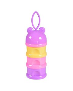 Mbajtëse qumështi pluhur për bebe, Cangaroo, 4 ndarje, plastike, mikse, 1 copë