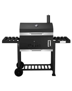 Barbekju me qymyr, El Fuego, Ontario XXL, metalike, 139x119.5x67 cm, e zezë, 1 copë