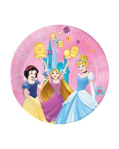 Pjatë për ditëlindje, Princess, karton, 23 cm, 8 copë, 1 pako