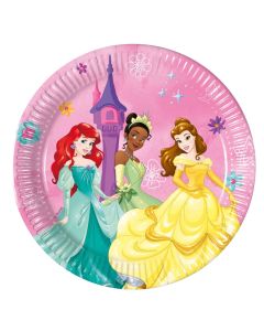 Pjatë për ditëlindje, Princess, karton, 20 cm, 8 copë, 1 pako