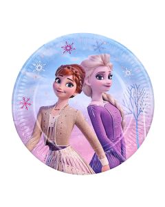 Pjatë për ditëlindje, Frozen II, karton, 23 cm, 8 copë, 1 pako