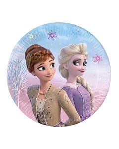 Pjatë për ditelindje, Frozen II, karton, 20 cm, 8 copë, 1 pako