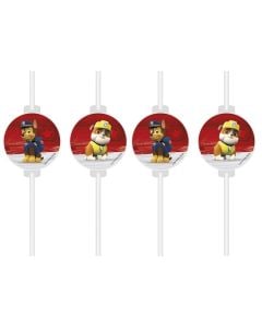 Pipa lëngjesh, Paw Patrol, karton, 22 cm, 4 copë, 1 pako