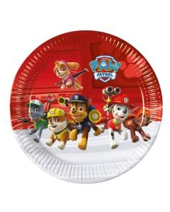 Pjatë për ditëlindje, Paw Patrol, karton, 23 cm, 8 copë, 1 pako