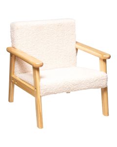 Children's chair, Basile, wood, 46x43x43 cm, white, 1 piece