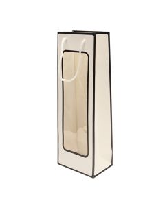 Packaging bag, cardboard, 36x12.5x8.5 cm, white/black, 1 piece
