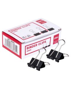 Clips with ears, Deli, 19mm, 12 pieces, 1 pack