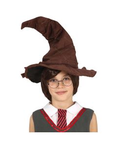 Halloween hats for children, wizard, polyester, brown, 1 piece