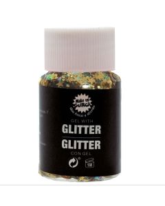 Xhel make-up, me xixa, për halloween, gold, 20 ml, 1 copë