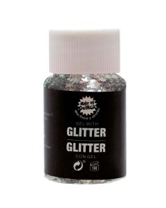 Xhel make-up, me xixa, për halloween, silver, 20 ml, 1 copë