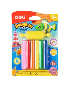 Deli Plasteline, 60 g, 6 pieces