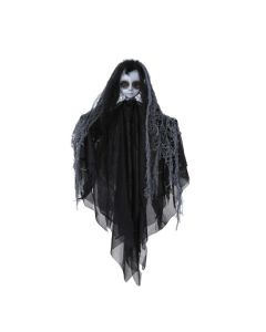 Halloween Hanging Decoration, Female Ghost, Black, Plastic/Polyester, 50cm, 1pc