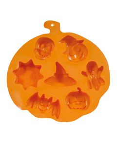 Formë ëmbëlsirash, halloween, kungull, silikon, 27x17 cm, portokalli, 1 copë