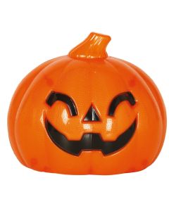 Decorative pumpkin, halloween, with light, orange, plastic, 10 cm, 1 piece