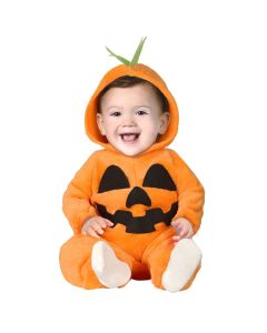 Halloween costume for children, pumpkin, orange, polyester, 12-18 months, 82-88 cm, 1 piece