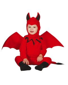 Halloween costume for children, Devil, polyester, 18-24 months, 89-93 cm, red, 1 piece