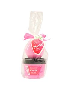 Set dushi, IDC, scrub&bombs, mini smothie, 95 ml+100 gr, strawberry, 1 cope