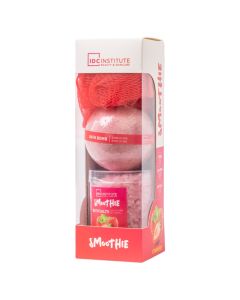 Set dushi, IDC, salt, bomb&sponge, strawberry smothie set, 200 gr+140 gr, 1 cop