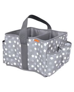 Cante organizuese per aksesoret e bebes, gri me yje, 25x19.5x29 cm, 1 cope